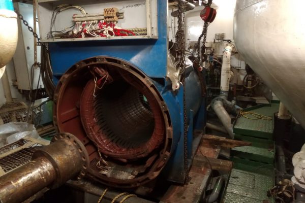 Shaft Generator Rotor Replcement Works 8