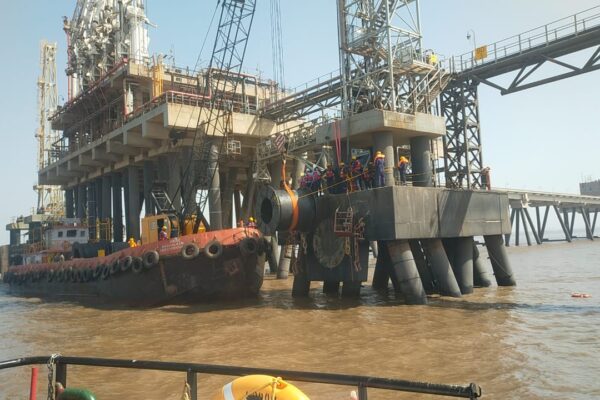 Installation of fender at PLL, Dahej, Gujarat, India (1)